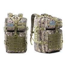 Large Capacity 3P Tactical Backpack Off-road Hiking Camping Riding Rucksack Waterproof Oxford Cloth Molle System Hunting Bags