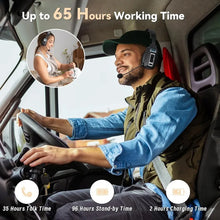 Bluetooth 5.2 Headset Trucker Bluetooth Headset with AI Noise Cancelling Mic for Remote Work Online Meeting and Business Travel