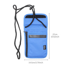 Travel Hanging Neck Wallet RFID Blocking Card Case Portable Passport Organizer Holder Men Women Multifunction Nylon Phone Pouch