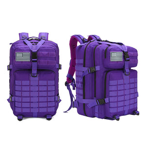 Large Capacity 3P Tactical Backpack Off-road Hiking Camping Riding Rucksack Waterproof Oxford Cloth Molle System Hunting Bags