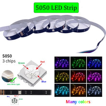 LED strip light 3AA battery with USB socket 5V 5050 SMD flexible color strip lamp, suitable for room vanity, computer
