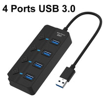 4/7 Ports USB 3.0 Hub Splitter with Switch Power indicator Provied DC 12V 2A Power and 5Gbps Data Transmit for Laptop PC Mouse