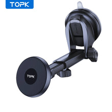 TOPK Mag-Safe Car Phone Holder Magnetic Phone Car Mount for Windshield and Dashboard Strong Suction Magnet Adjustable Long Arm