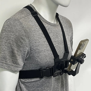1 PC Adjustable Phone Clip Holder With Chest Strap Fixation Bracket for Sport Camera Mobile Phone Camera Black Holder Accessory