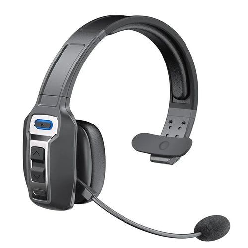 Bluetooth 5.2 Headset Trucker Bluetooth Headset with AI Noise Cancelling Mic for Remote Work Online Meeting and Business Travel