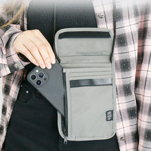 Travel Hanging Neck Wallet RFID Blocking Card Case Portable Passport Organizer Holder Men Women Multifunction Nylon Phone Pouch